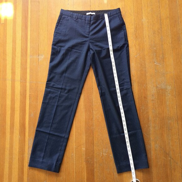 HUGO BOSS Wool Blend Lightweight Office MId-Rise Business Pants in Navy Microdot - Picture 14 of 15